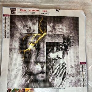307- Lion and Jesus Diamond Painting Kit